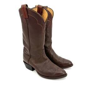 Vintage Tony Lama Western Cowboy Boots 5084 Men’s Size 7.5 EEE Cognac Brown